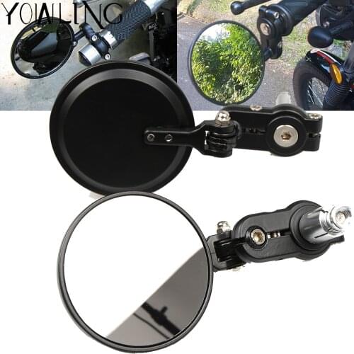 Motorcycle Cruiser Chopper ATV Aluminum 7/8'' 22mm Bar End Side Rear View Mirror For BMW Ducati Aprilia Victory Triumph