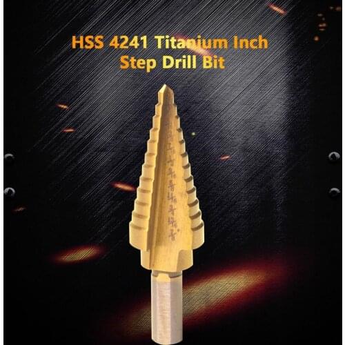 1 PC HSS Titanium Triangle Shank Step Drill Bit Step Cone Drill Bit For Carbon Steel Thin Iron Plate Board Drilling Tool