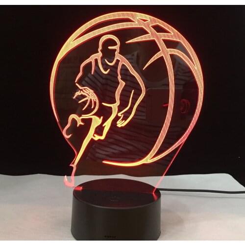 3D Lamp Basketball Sports Shape Decor LED Night Light Home Table Decorative Lamp Child Kids Baby Kit Nightlight Dropshiping