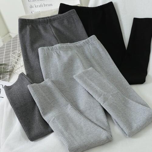 Abrini 2021 Winter Cotton Underwear Slim Stretch Cotton Pants Womens Sports Pants Longkins Womens Leggings All-match Stovepipe