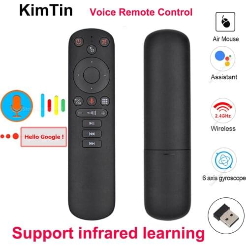 KimTin Wireless Fly Air Mouse Gyroscope 2.4G Smart Voice Remote Control G50 for X96 MAX Plus H96 MAX X3 PRO Android 10.0 TV Box