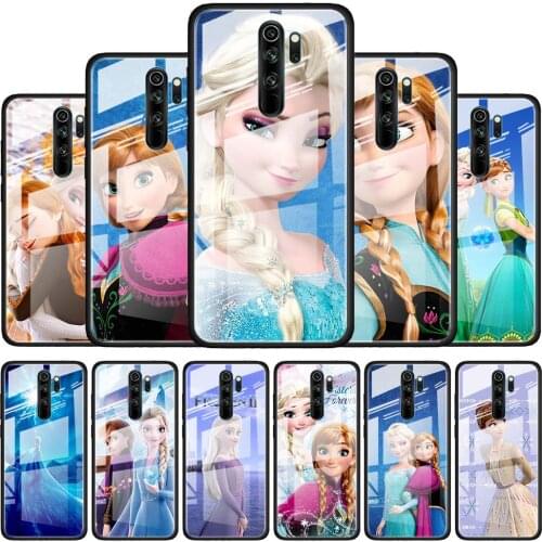 Disney Princess Aisha for Xiaomi Redmi K40 K30 K20 Pro Plus 9C 9A 9 8A 7 Luxury Shell Tempered Glass Phone Case Cover
