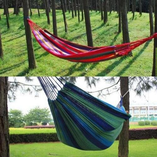 Swing Hanging Bed Canvas Fabric Double Hammock Rollover Prevention Outdoor Sport Home Camping Garden Outdoor Furniture