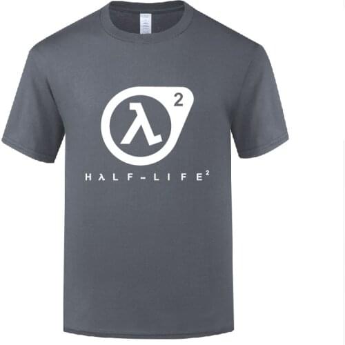 Funny Half Life 2 Logo Cotton T Shirt Graphic Men O-Neck Summer Short Sleeve Tshirts Tops Tees