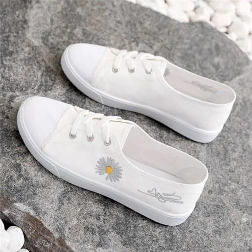 Classic canvas shoes, womens sports shoes, rubber-soled casual shoes, ladies' popular lace-up vulcanized womens shoes