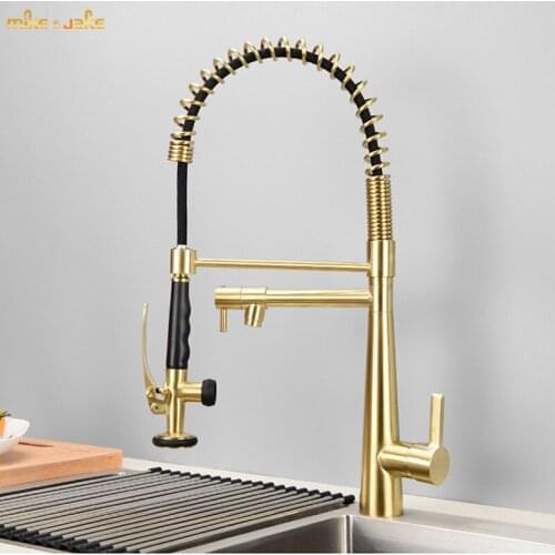 Gold brush brass kitchen mixer pull off kitchen sink faucets matte black brass sink tap brass brushed kitchen faucet
