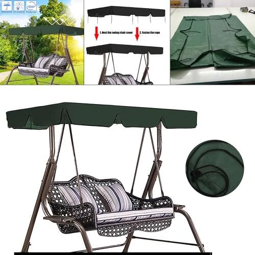 Summer Waterproof Top Cover Canopy Replacement for Garden Courtyard Outdoor Swing Chair Hammock Canopy Swing Chair Awning