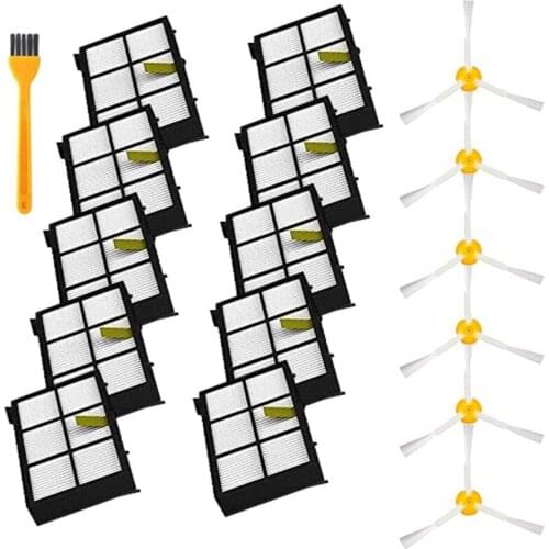 HEPA Filters Side Brushes Replacement Parts Kit for IRobot Roomba 980 990 900 896 886 870 865 866 800 Accessories Kit