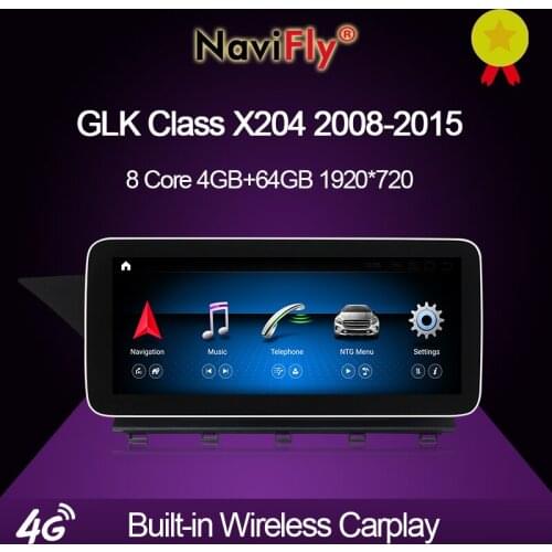 NaviFly Android 10.0 Car DVD GPS Player For Mercedes Benz GLK Class X204 GLK220 GLK300 GLK350 2008-2015 MSM8953 4G+64G 8Core DSP