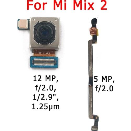 Original Front and Rear Back Camera For Xiaomi Mi Mix 2 Mix2 Main Facing Camera Module Flex Cable Replacement Spare Parts