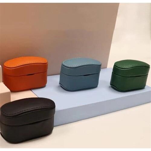 Bluetooth Headset Portable Leather Case Protective Sleeve Pouch Cover Shell Bag for Sony WF-1000xm4 Wireless Bluetooth Headset