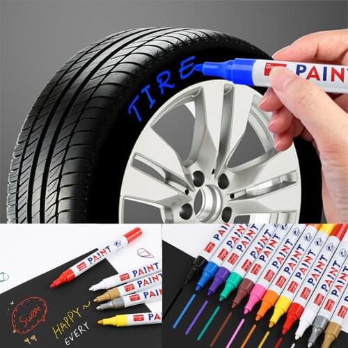 Car Tire Fill Scratch Repair Paint Pen Auto Tyre Care Car styling Permanent Paint markers Fix Tool DIY Oily Graffiti Pen for Car