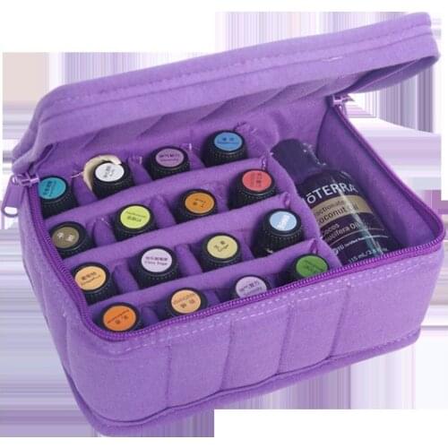 Essential Oil Storage Bag Pure Cotton Fabric To Protect Interior Travel Portbale Anti-fall Hand Bag Three Colors Available