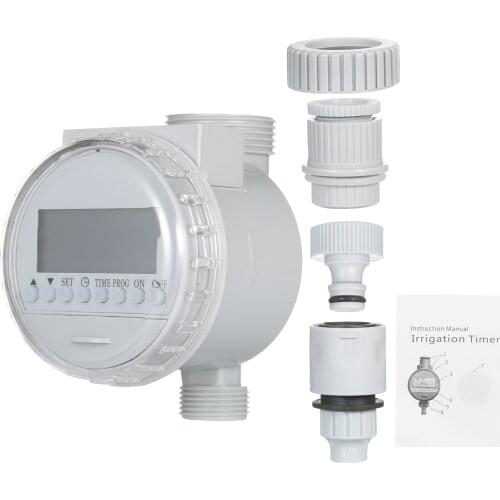 Solar Powered Water Irrigation Timer Electronic Programmable Automatic Watering Controller Hose Faucet Timer with LCD Display