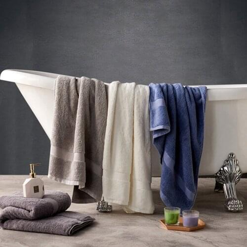Thick 80x160cm Super Absorbent Cotton Bath Towel Home Hotel Travel Adult Cotton Large Shower Towel Solid Color Beach Towel