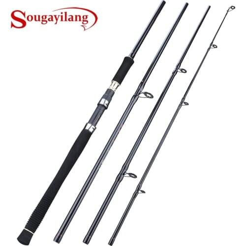 Sougayilang 2.7M Spinning Fishing Rod Portable 4 Section Carp Fishing Rod Hard Carbon Fiber Travel Fishing Rod Tackle