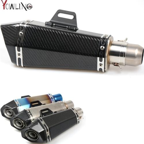 Motorcycle Real carbon fiber exhaust Exhaust pipe For Kawasaki ducati honda Yamaha MT09 MT10 Tmax500 Tmax530 XJR400 XJR1200