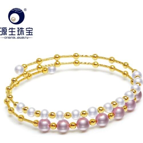 YS 4-6mm Natural White Pearl 925 Sterling Silver Bracelet Chinese Freshwater Pearl Bracelet Fine Jewelry