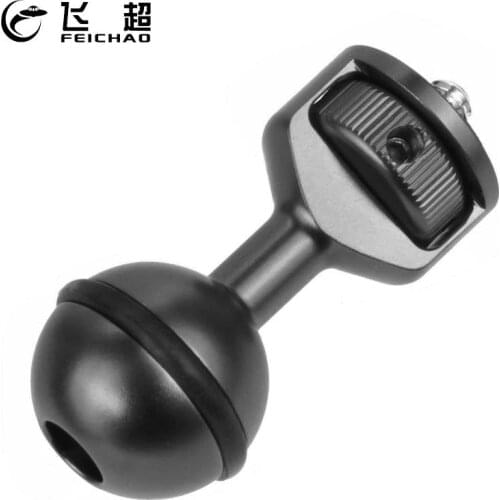 FEICHAO 2.5cm BallHead Clip for Gopro Action Underwater Video Camera Light Diving Joint Ball Head Butterfly Clip Adapter Mount