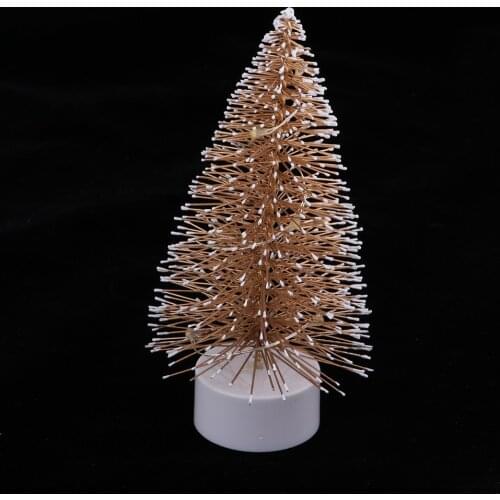 1/12 Miniature LED Light Christmas Tree, Mini Xmas Tree Model for Dollhouse or Micro Landscape Decoration, 13CM