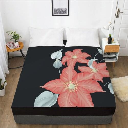 1PC Fitted Sheets Mattress Cover With Elastic Band 3D Bedsheet Linens 160x200 200x220 Bed Sheet Customize any size design
