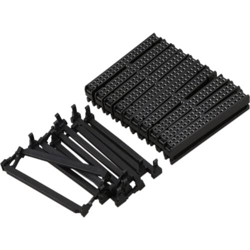 10 Pcs Black Dual Row 40 Pin IDC Socket Connector Female Header FC-40P