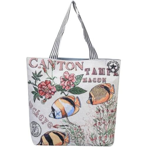 2021 fashion canvas bag Korean simple shoulder bag ladies large capacity storage shopping bag handbag