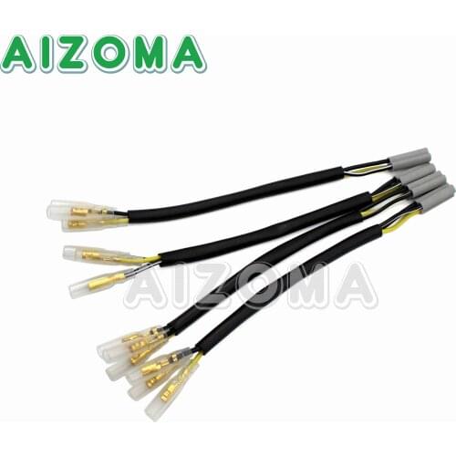 4pcs 3-pin Turn Signal Blinker Wiring Adapter Connector Plug for Yamaha YZF R6 R1 R6S YZF-R6 YZFR1 FZ1 FZ6R Wire Harness Lead