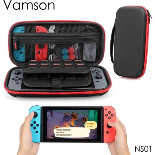 Vamson for Nintendo Switch Accessories Travel Protective Case Transparent Cover for Nitend Nintedo NS NX Switch Storage Bag NS01