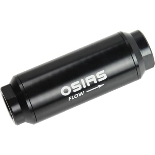 OSIAS 44mm Car Fuel Filter Inlet Outlet Flow Filter With 2 AN8 & 2 AN6 adaptors N2G6