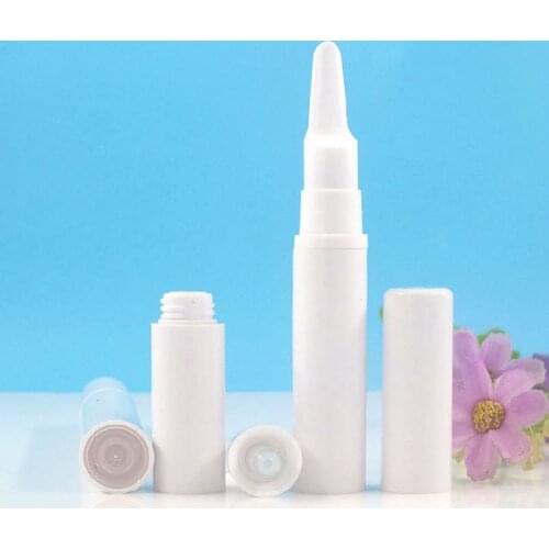 10ML white Plastic Airless Bottle Long Press Pump white lid Lotion/Emulsion/Eye Serum/Essence Skin Care Cosmetic Packing