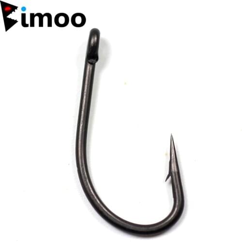 Bimoo 100pcs/pack Carp Hook Coating Carp Fishing Hooks Standard Japan Made Size 2 4 6 10 Dark Strong & Sharp Fishhook