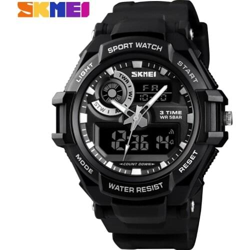 SKMEI Brand 1357 Dual Display Digital Watch Military Analog Quartz Analog Sports Watches Waterproof Clock Relogio Masculino