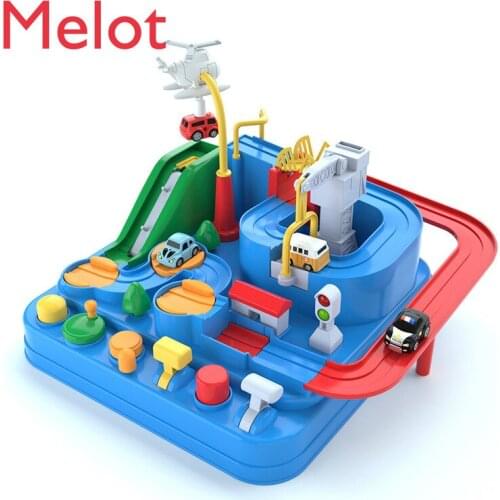 Childrens Educational Toys Adventure Police Car Ambulance Rail Car Parking Lot Car Adventure Toys