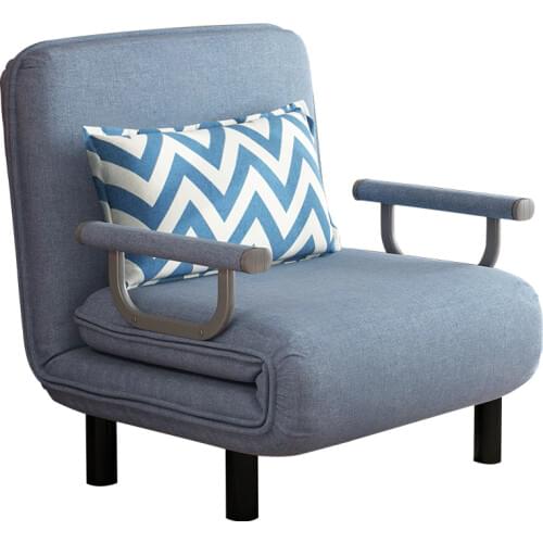 JOYLIVE Lazy Sofas Single Living Room Lounge Chair Folding Sofa Bed Armchair Sleeper Leisure Recliner Fabric Breathable