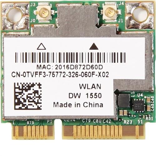 Dual Band For BCM94352HMB 867Mbps Wifi Bluetooth BT 4.0 Mini PCI-E Half Wireless WI-Fi Card BCM94352 802.11/ac DW1550