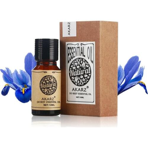 AKARZ Famous brand natural aromatherapy Orris essential oil Relax mood Relieve cough Tighten skin Perfume material Orris oil