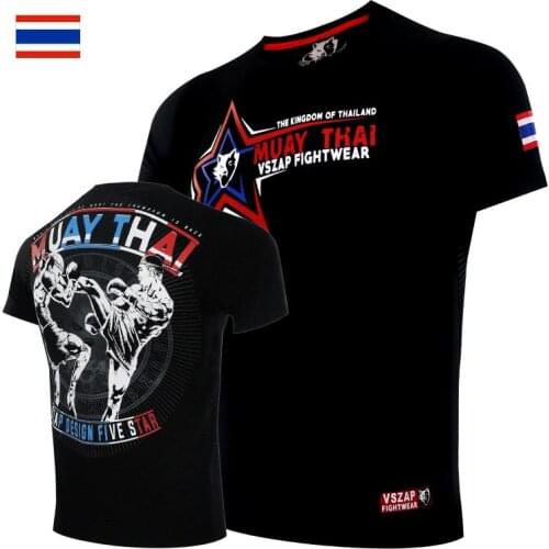 Mens Muay Thai T Shirt Sports Running T Shirt Mens Gym Fitness MMA Training Shirts Dry Fit Sportswear Boxing bjj Quick Dry