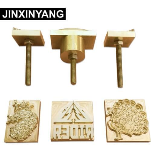 JINXINYANG Customized Brass Logo Copper Mold Leather Wood Carving Brand Printing Stamping Bread Cake leather tool iron Heating