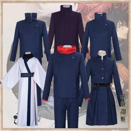 Customize Jujutsu Kaisen Cosplay Costumes Gojo Satoru Inumaki Toge Fushiguro Megumi Kugisaki Nobara Itadori Yuji Cosplay Costume