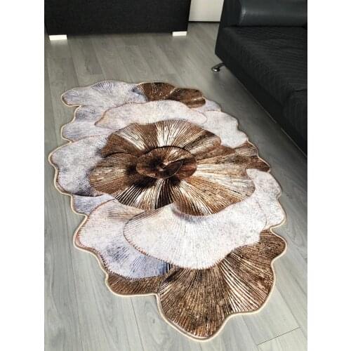 Home Decoration Living Room Rug Faux Leather Non-Slip Base Easy To Clean Special Cut Corridor Rug Premium Series Design Carpet