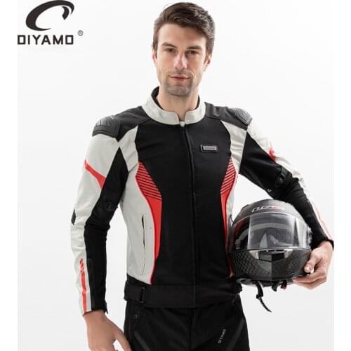 Mens Motorcycle Jacket Riding Clothes 3D Mesh Fabric Ventilation Comfort Summer Breathable Protective Jacket Pants CE Protector