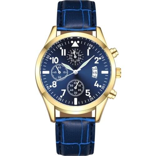 Wholesale Popular Mens Leather Watch With Calendar Function Plus Luminous Function Watch