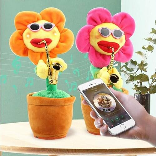 Musical Toys Saxophone Flower Funny Dancing Flush Simulation Sunflower Enchanting Connecting With