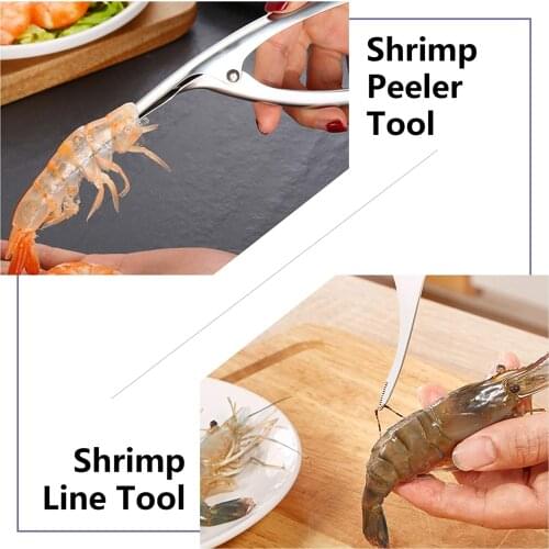 Shrimp Deveiner Peeler Stainless Steel Shrimp Cleaner Knife Fast Seafood Cleaning Kitchen Tools Supplies for Mother