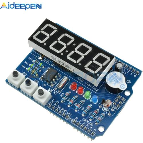DC 5V DS1307 Real Time Clock Module Multifunction Expansion Board With LED 7-Segment Display 4-Digit Digital TM1636 For Arduino