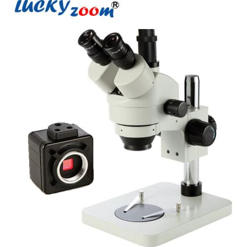 Professional 7X-45X Trinocular Stereo Microscope Portable Microscope For Soldering 5MP USB Camera Metal Microscopio Trinocular