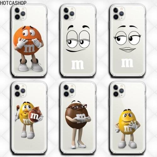 M&Ms Chocolate Phone Case clear for iphone 12 pro max mini 11 pro XS MAX 8 7 6 6S Plus X 5S SE 2020 XR cover