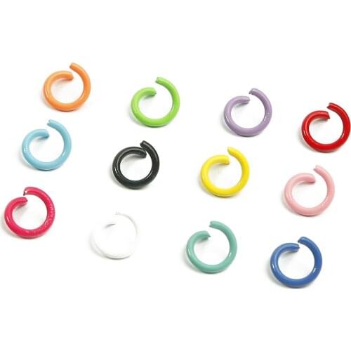 Mixed 50Pcs/Pack 1.2x8mm Metal Jump Rings Split Rings Connectors For Diy Jewelry Finding Making Accessories Wholesale Supplies