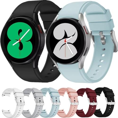 20mm Watch Strap For Samsung Galaxy Watch 4 40mm/44mm Silicone Strap For Samsung Galaxy Watch Active 2 Gear Sport Wrist Bracelet
